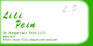 lili pein business card